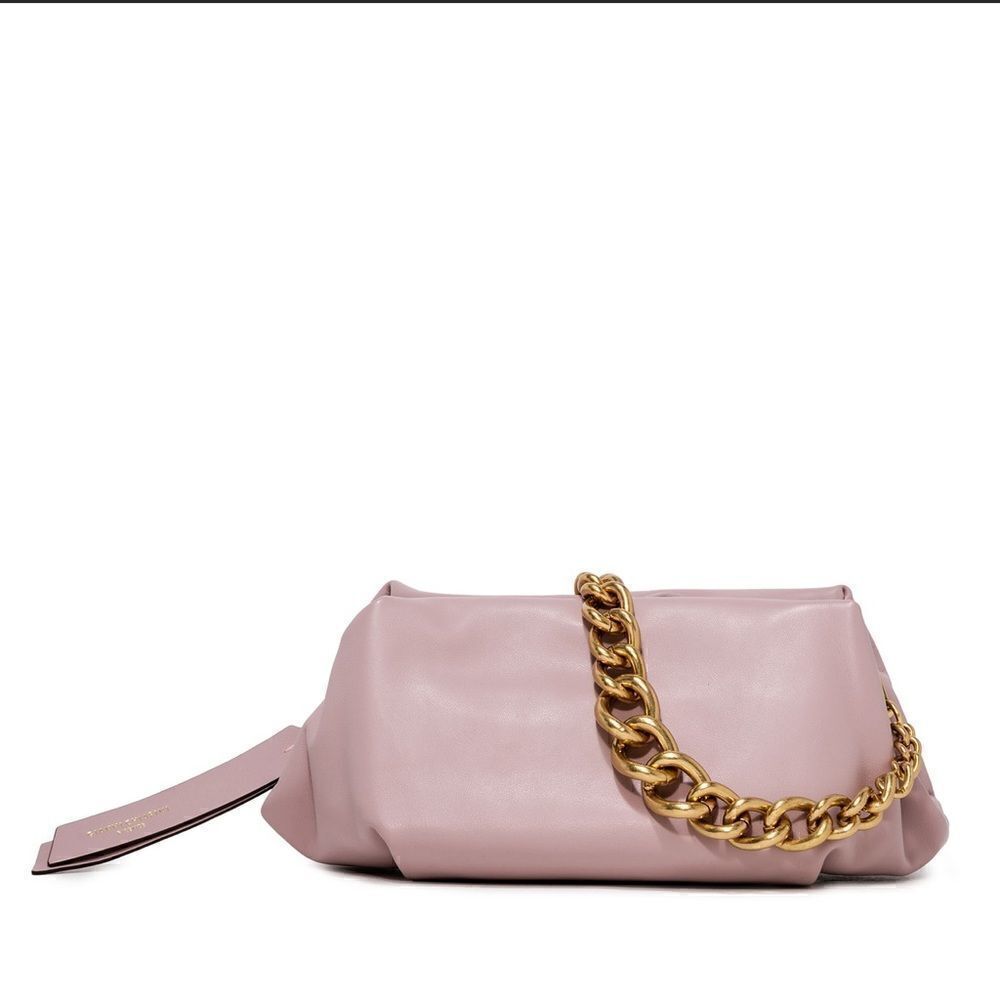 GIANNI CHIARINI Colette handbag pouch pink with gold hardware